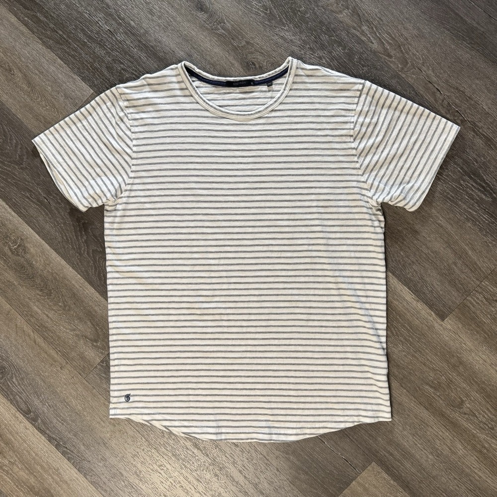 Greyson T-Shirt Mens XL Stripe Slub Tee Short Sleeve Quick Dry Moisture Wick